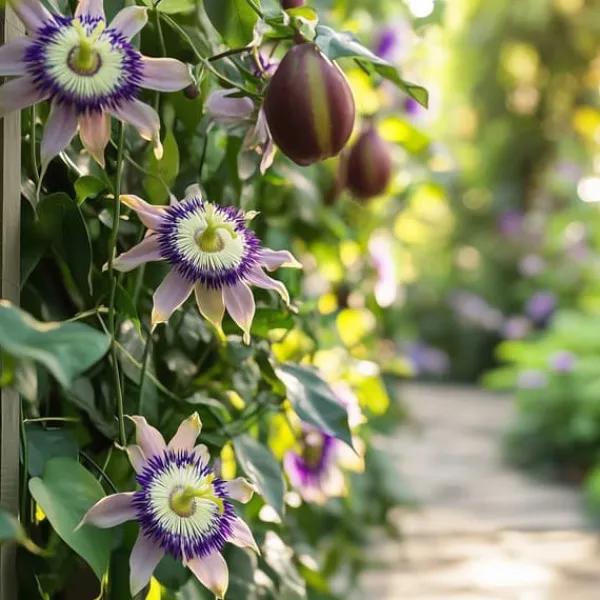 Online Passionsblomma - Set om 6 - Passiflora edulis 'Frederick' - Höjd 25-40cm - ⌀9cm Trädgårdsväxter