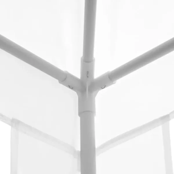 Paviljong 2,7×2,7 m vattenavvisande & vintertålig, vit