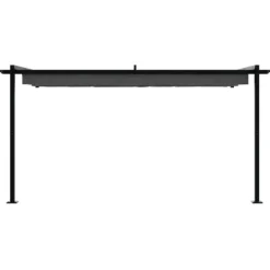 Discount Paviljong Antracit 400 x 300 x 200 cm Polyester Valvbågar, Spaljéer, Bersåer & Pergolor