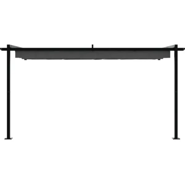 Discount Paviljong Antracit 400 x 300 x 200 cm Polyester Valvbågar, Spaljéer, Bersåer & Pergolor
