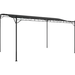 vidaXL Paviljong antracit 4x3 m 180 g/m² tyg och stål