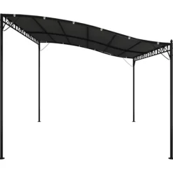 vidaXL Paviljong antracit 4x3 m 180 g/m² tyg och stål