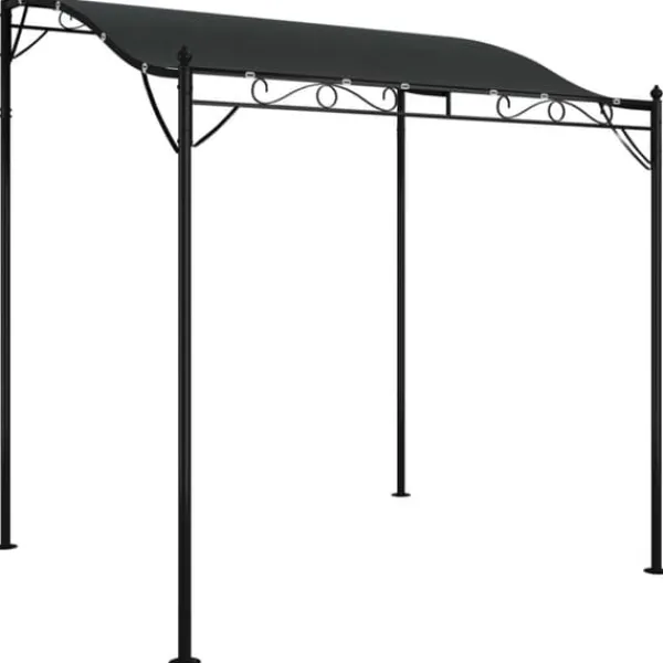 New Paviljong antracit 2x2,3 m 180 g/m² tyg och stål Valvbågar, Spaljéer, Bersåer & Pergolor