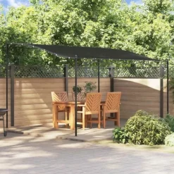 Outlet Paviljong antracit 4x3 m – Vattenbeständig Polyester med Stålram | Färg: Antracit | Storlek: 4x3 m Tält & Lusthus