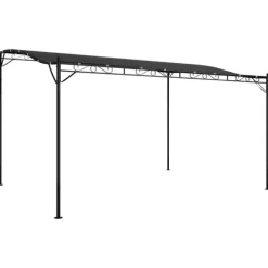 Outlet Paviljong antracit 4x3 m – Vattenbeständig Polyester med Stålram | Färg: Antracit | Storlek: 4x3 m Tält & Lusthus