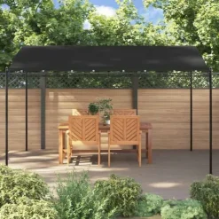 Outlet Paviljong antracit 4x3 m – Vattenbeständig Polyester med Stålram | Färg: Antracit | Storlek: 4x3 m Tält & Lusthus