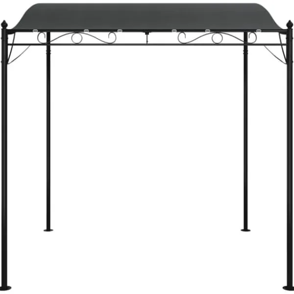 Paviljong för uteplats - Antracit 2x2,3 m | Material: 180 g/m² tyg & Stål