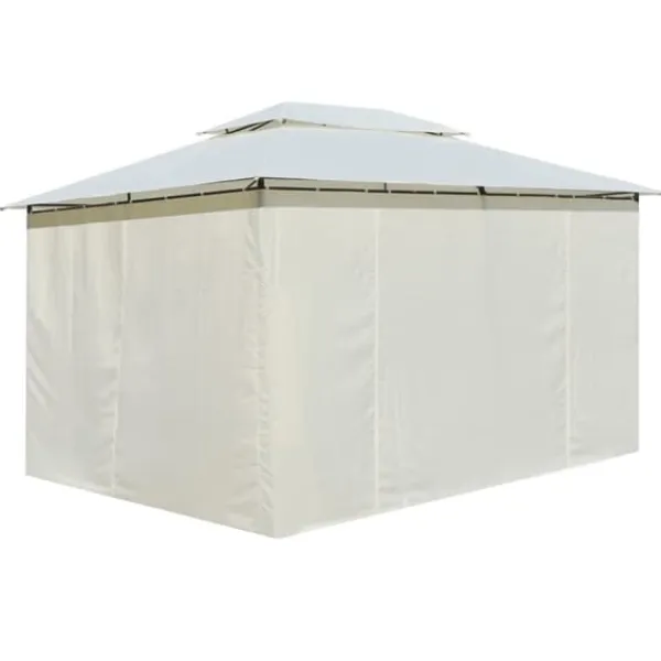 Sale Paviljong med draperier 4x3 m vit - Paviljong - Paviljonger - Home & Living Tält & Lusthus