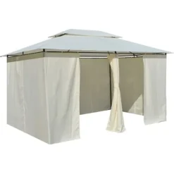 Sale Paviljong med draperier 4x3 m vit - Paviljong - Paviljonger - Home & Living Tält & Lusthus
