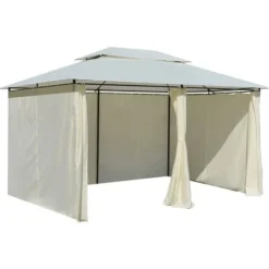 Sale Paviljong med draperier 4x3 m vit - Paviljong - Paviljonger - Home & Living Tält & Lusthus