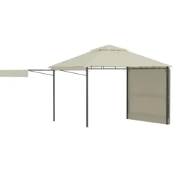 Sale Paviljong med förlängda tak 3x3x2,75 m gräddvit 180 g/m² Tält & Lusthus