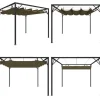 Paviljong med infällbart tak 3x3 m taupe 180 g/m² - Paviljong - Paviljonger - Home & Living