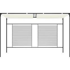 Paviljong med infällbart tak 3x4x2,3 m gräddvit 180 g/m² - Paviljong - Paviljonger - Home & Living