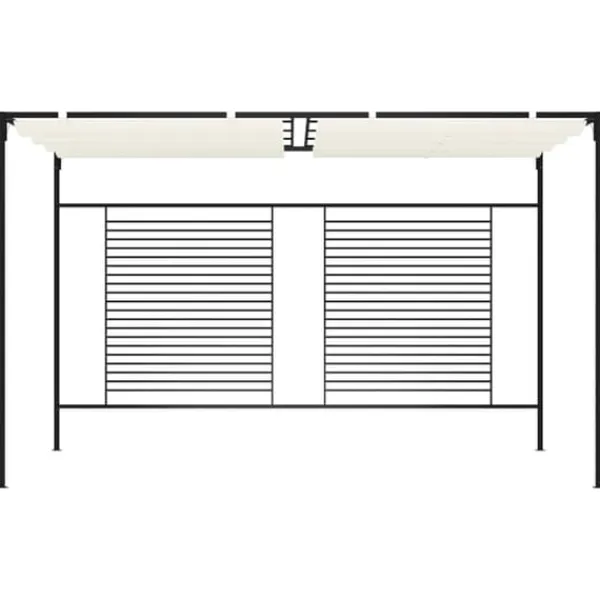 Paviljong med infällbart tak 3x4x2,3 m gräddvit 180 g/m² - Paviljong - Paviljonger - Home & Living