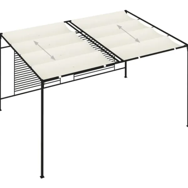 Paviljong med infällbart tak 3x4x2,3 m gräddvit 180 g/m² - Paviljong - Paviljonger - Home & Living
