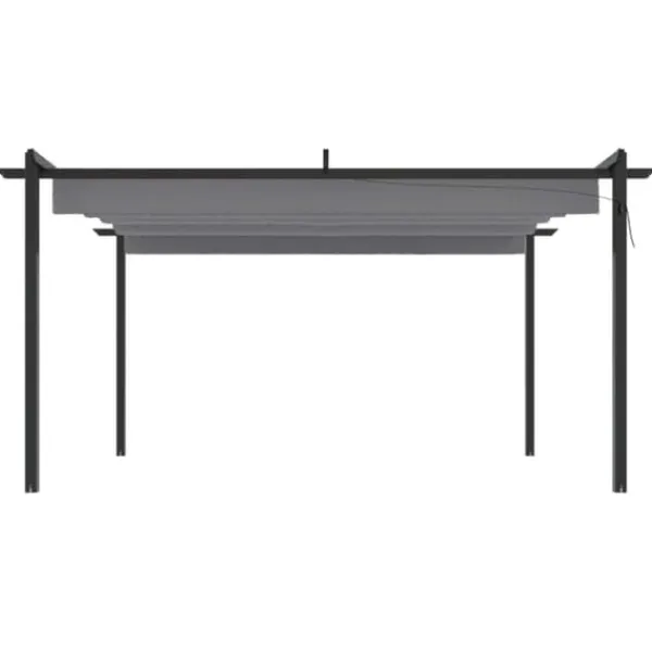 Paviljong med infällbart tak 4x3 m antracit - Paviljong - Paviljonger - Home & Living