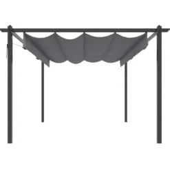 Paviljong med infällbart tak 4x3 m antracit - Paviljong - Paviljonger - Home & Living