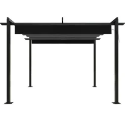 Hot Paviljong med infällbart tak 3x3 m antracit - Paviljong - Paviljonger - Home & Living Valvbågar, Spaljéer, Bersåer & Pergolor