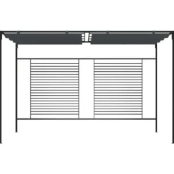 vidaXL Paviljong med infällbart tak 4x3x2,3 m gräddvit 180 g/m²