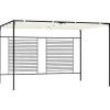 New Paviljong med infällbart tak 3x4 m - Stabil utomhusstruktur | Färg: Gräddvit | Storlek: 3x4x2,3 m Valvbågar, Spaljéer, Bersåer & Pergolor