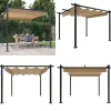 Paviljong med infällbart tak 3x3 m taupe - Paviljong - Paviljonger - Home & Living