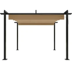 Paviljong med infällbart tak 3x3 m taupe - Paviljong - Paviljonger - Home & Living