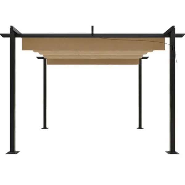 Paviljong med infällbart tak 3x3 m taupe - Paviljong - Paviljonger - Home & Living