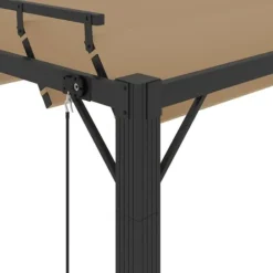 Paviljong med justerbart lamelltak - Uteplatspaviljong | Färg: Taupe | Storlek: 3x3 m