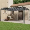 Clearance Paviljong med lamelltak 3x4 m antracit tyg och aluminium Valvbågar, Spaljéer, Bersåer & Pergolor