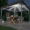 Paviljong med ljusslinga LED 300x300 cm antracit aluminium Tält & Lusthus