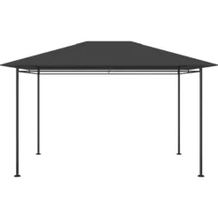 Online Paviljong med massiv stålkonstruktion för utomhusbruk | Färg: Antracit | Storlek: 384x281x270 cm Tält & Lusthus