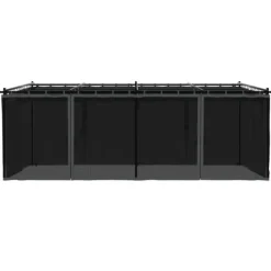 vidaXL Paviljong med nätväggar antracit 6x3 m stål