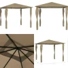 Paviljong med stolpar 3x3x2,6 m taupe 160 g/m² - Paviljong - Paviljonger - Home & Living Tält & Lusthus