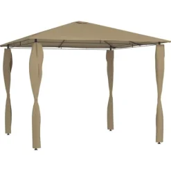 Paviljong med stolpar 3x3x2,6 m taupe 160 g/m² - Paviljong - Paviljonger - Home & Living Tält & Lusthus