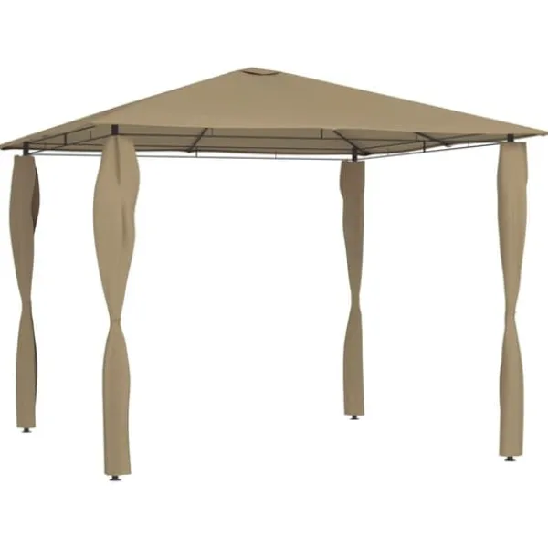Paviljong med stolpar 3x3x2,6 m taupe 160 g/m² - Paviljong - Paviljonger - Home & Living Tält & Lusthus