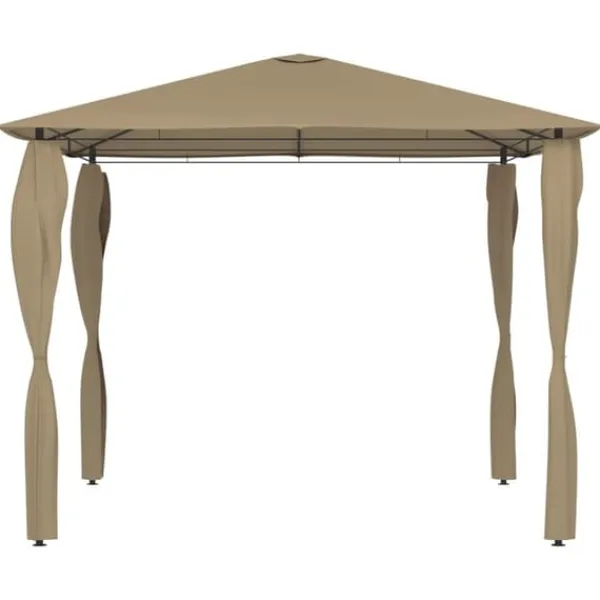 Paviljong med stolpar 3x3x2,6 m taupe 160 g/m² - Paviljong - Paviljonger - Home & Living Tält & Lusthus