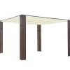 vidaXL Paviljong med tak konstrotting 300x300x220 cm brun och gräddvit