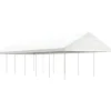 vidaXL Paviljong med tak vit 13,38x4,08x3,22 m polyeten