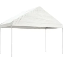 vidaXL Paviljong med tak vit 13,38x4,08x3,22 m polyeten