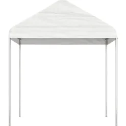 Clearance Paviljong med tak vit 13,38x2,28x2,69 m polyeten Tält & Lusthus