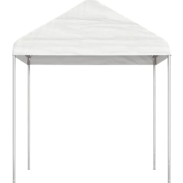 Clearance Paviljong med tak vit 13,38x2,28x2,69 m polyeten Tält & Lusthus