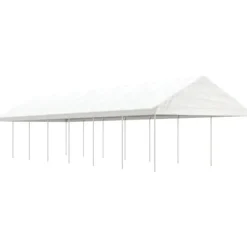 vidaXL Paviljong med tak vit 15,61x4,08x3,22 m polyeten