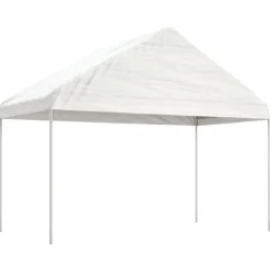 vidaXL Paviljong med tak vit 15,61x4,08x3,22 m polyeten