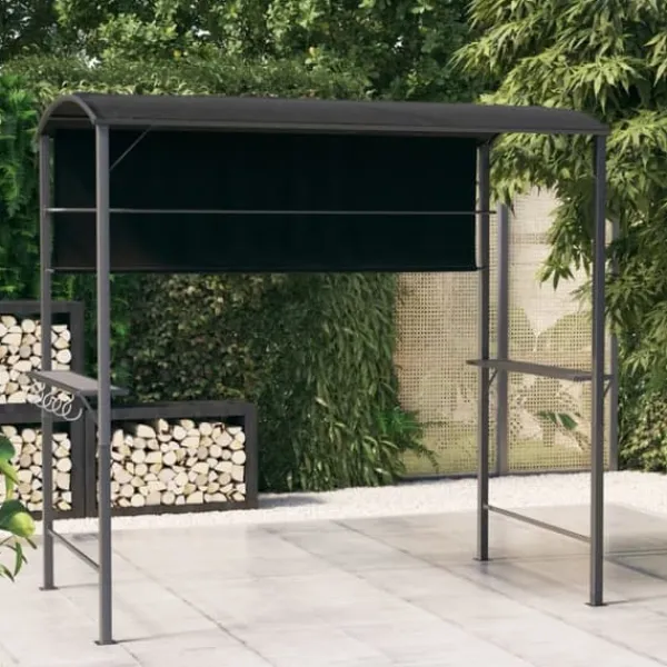 vidaXL Paviljong med tak 220x110x200 cm antracit