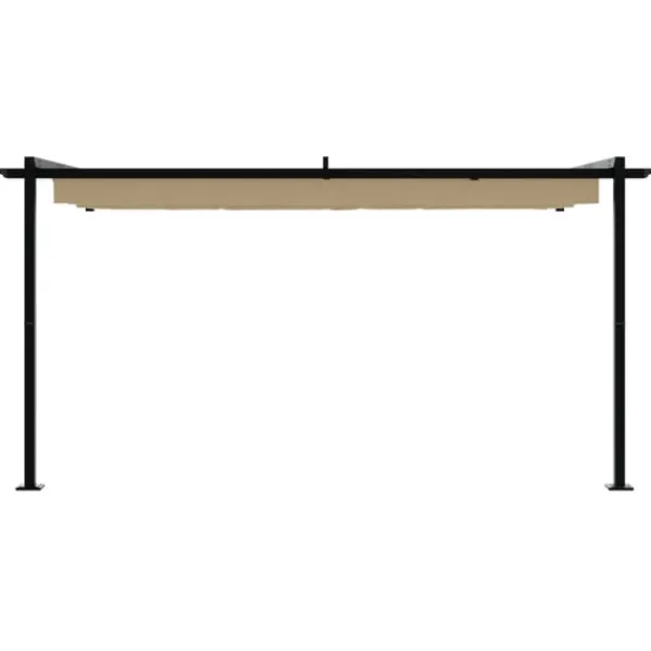 Sale Paviljong Taupe 400 x 300 x 200 cm Polyester Valvbågar, Spaljéer, Bersåer & Pergolor