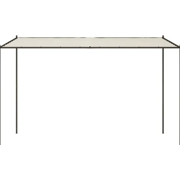 Outlet Paviljong vit 4x4 m 180 g/m² tyg och stål Valvbågar, Spaljéer, Bersåer & Pergolor