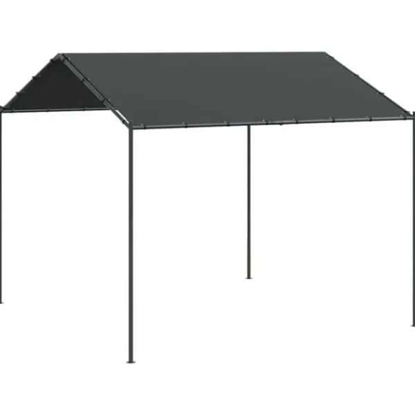 Discount Paviljong 3x3 m i antracit med stålram och polyester | Färg: Antracit | Storlek: 3x3 m Tält & Lusthus