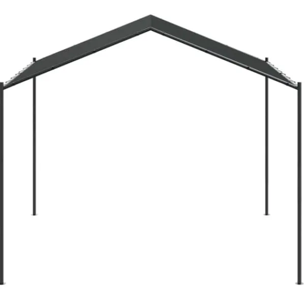 Discount Paviljong 3x3 m i antracit med stålram och polyester | Färg: Antracit | Storlek: 3x3 m Tält & Lusthus