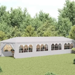 Paviljong 3x12 m vit - Partytält med sidopaneler | Färg: Vit | Storlek: 3x12 m Tält & Lusthus