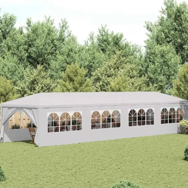 Paviljong 3x12 m vit - Partytält med sidopaneler | Färg: Vit | Storlek: 3x12 m Tält & Lusthus